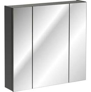 COMAD Závěsná skříňka se zrcadlem - MONAKO 841 grey, šířka 80 cm, šedá