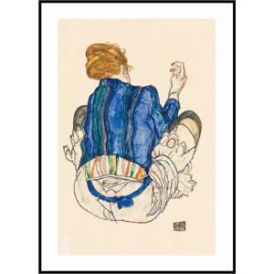 Plakát Egon Schiele - Sedící žena A4 (21 x 29,7 cm)