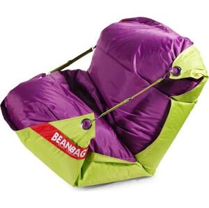 Beanbag Sedací vak 189x140 duo limet - purple