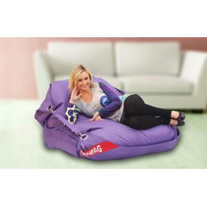 BeanBag Sedací pytel 189x140 comfort s popruhy violet