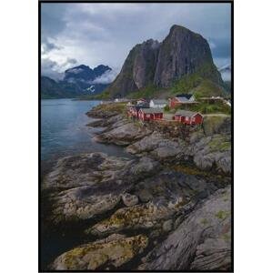 Plakát Norská vesnička A4 (21 x 29,7 cm)