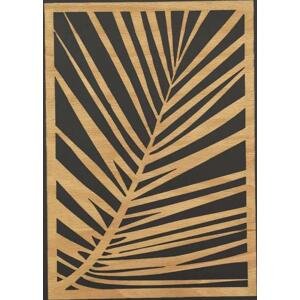 AMADEA Dřevěný obraz list palmy, rozměr 30 x 21 cm, český výrobek
