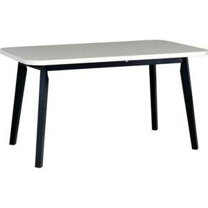 Rozkládací stůl Harry 80 x 140/180 VI, Barva dřeva: bílá-L, Barvy nožiček: černá