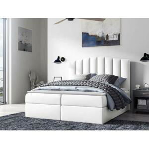 Kontinentální postel Beatriz, Rozměr postele: 120x200, Barva:: ekokůže Soft 017 (bílá)