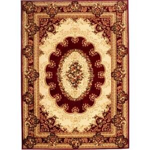 *Kusový koberec klasický vzor bordó 60x100cm