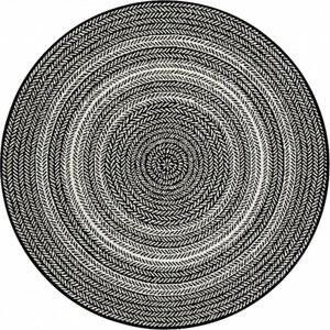 Kusový koberec Boho černý kruh 120cm