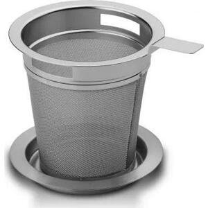 (8 cm) Nerezový filtr na čaj s podložkou L