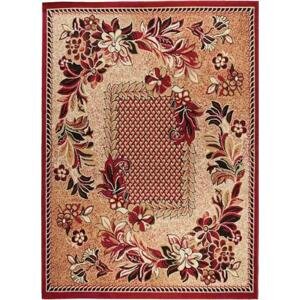 *Kusový koberec PP Květiny červený 60x100cm