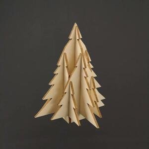 AMADEA Dřevěný strom 3D rozložený 11 cm, český výrobek