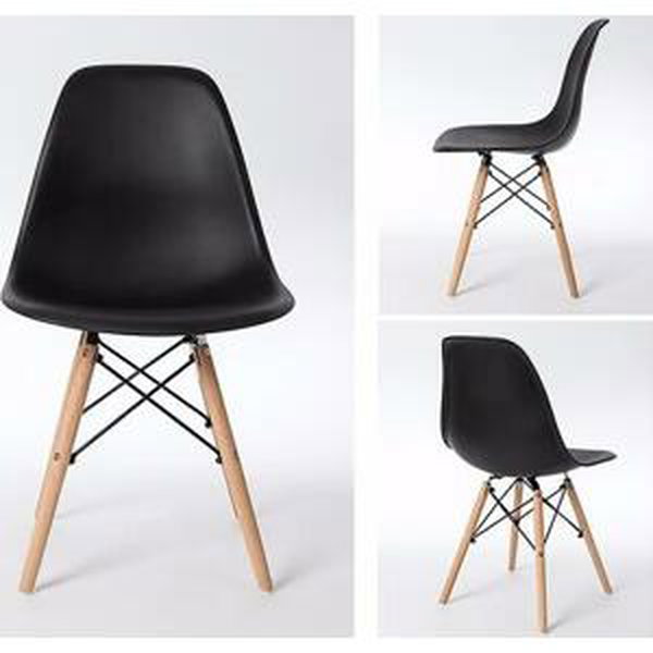 Jídelní židle BASIC černé 4 ks - skandinávský styl