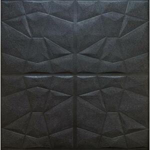 Samolepící pěnové 3D panely S11, rozměr 70 x 70 cm, diamant černý, IMPOLTRADE