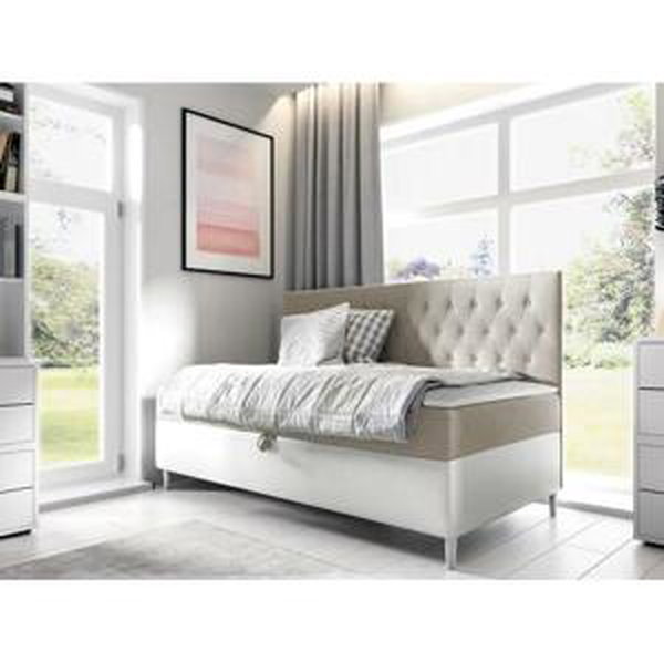 Kontinentální postel Junior Gerdise 2, Rozměr postele: 80x200, Barva:: ekokoža Soft 017 (biała) + Fresh 01