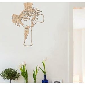 dřevo života Dřevěný kříž s ježíšem na zeď Rozměry (cm): 20x27, Barevný vzor: Horský dub