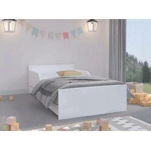 Klasická bílá dětská postel s úložným prostorem 160 x 80 cm