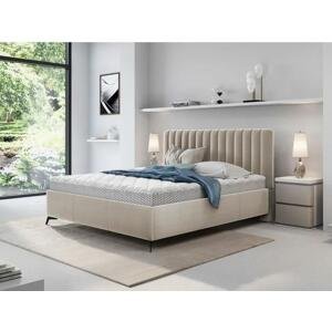 Manželská postel s úložným prostorem na ložní prádlo Lizubo, Rozměr postele: 140x200, Potah: Fresh 01