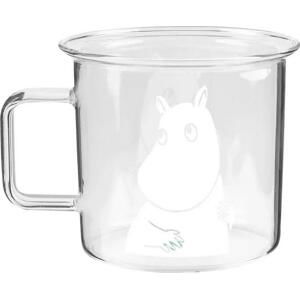 Skleněný hrnek Moomin 0,35l, bílo-čirý