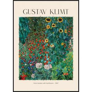 Gustav Klimt - Zahrada se slunečnicemi A4 (21 x 29,7 cm)