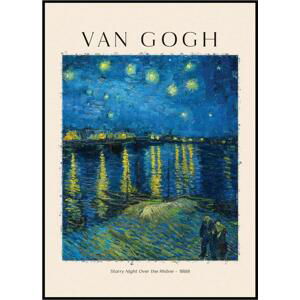 Vincent van Gogh - Hvězdná noc nad Rhonou A4 (21 x 29,7 cm)