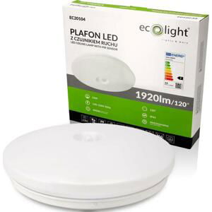 ECOLIGHT LED stropní svítidlo 24W IP44 PIR neutrální bílá