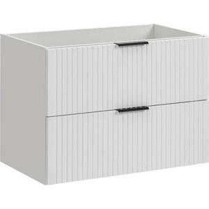 COMAD Závěsná skříňka pod umyvadlo - ADEL 82-80 white, šířka 80 cm, matná bílá/matná šedá