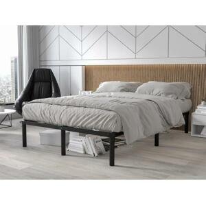 Kovová postel s roštem Izaur I, Rozměr postele: 180x200, Barva: černá