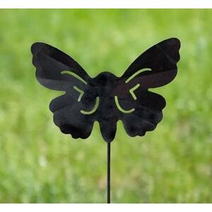 Zahradní kovová dekorace Motýl - stín