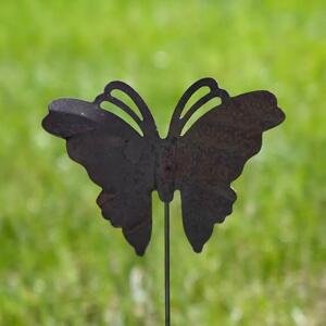 Zahradní kovová dekorace Motýl - kontrast