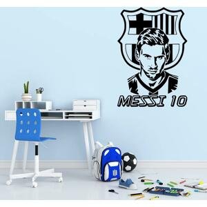 Živá Zeď Samolepka na zeď Lionel Messi 10 Barva: černá