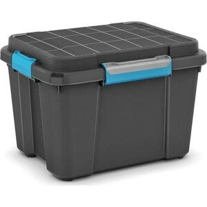 Plastový úložný box Scuba M, černý, 34x49,5x39 cm