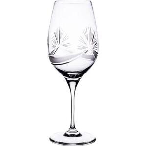 Onte Crystal Bohemia Crystal ručně broušené sklenice na bílé víno Mašle 380 ml 2KS