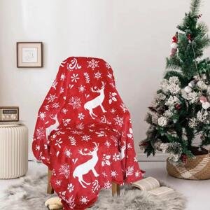 Vánoční deka Sobík červený 150x200cm TiaHome