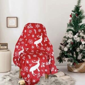 Vánoční deka Sobík červený 200x230cm TiaHome