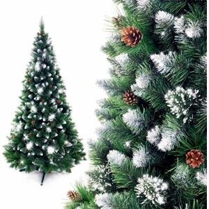 Vánoční stromek Borovice diamantová se stříbrnými třpytkami 120 cm