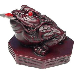 Milujeme Kameny Třínohá žába - soška Feng shui - vínová