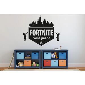 Lepy.cz Samolepka Fortnite + vlastní jméno Velikost (šířka x výška): 70x57cm, Barevná varianta: Světle hnědá