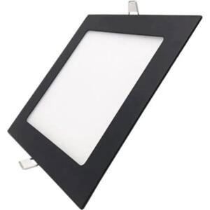 ECOLIGHT Zapuštěný LED panel 12W černý - neutrální bílá
