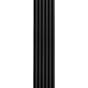 Akustické panely, černý mat 3D lamely na filcovém podkladu, rozměr 270 x 30 cm, IMPOL TRADE