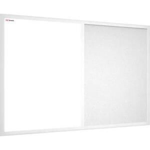 Allboards,Tabule COMBI - bílý korek a magnetická bílá 60x40 s bílým lakovaným dřevěným rámem,TMK64W