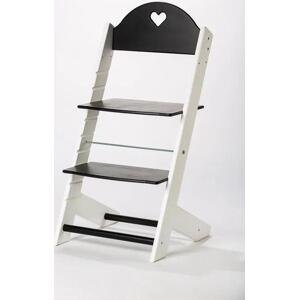 Lucas Wood Style rostoucí židle MIXLE - bílá/černá rostoucí židle MIXLE: Srdíčko