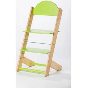 Lucas Wood Style rostoucí židle MIXLE - přírodní/zelená rostoucí židle MIXLE: bez motivu