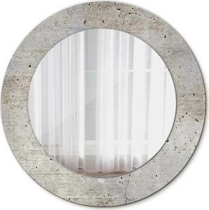 Kulaté zrcadlo rám s potiskem Šedý beton