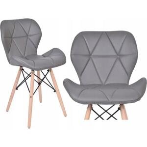 Jídelní židle EKO tmavě šedé 4 ks - skandinávský styl