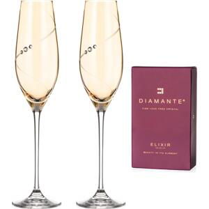 Diamante skleničky na šampaňské Silhouette City Amber s kamínky Swarovski 210ml 2KS