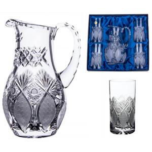 Onte Crystal Bohemia Crystal ručně broušená souprava na vodu Exclusive 1+4