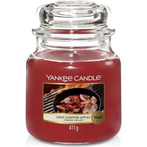 Yankee Candle vonná svíčka Classic ve skle střední Crisp Campfire Apples 411 g