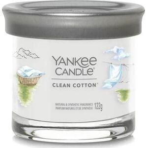 Yankee Candle vonná svíčka Signature Tumbler ve skle malá Clean Cotton 122 g