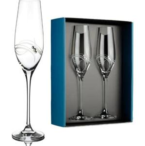 Element sklenice na šampaňské Apollo s krystaly Swarovski 210 ml 2KS