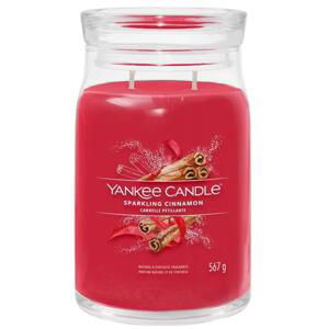 Yankee Candle vonná svíčka Signature ve skle velká Sparkling Cinnamon 567 g