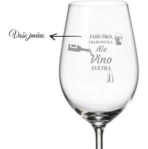 Dekorant Vtipná sklenička na víno ÚKLID POČKÁ 350 ml 1 ks