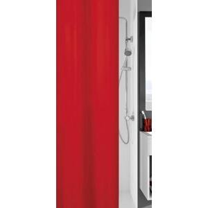 KITO sprchový závěs 120x200cm, polyester červený (4937462238)